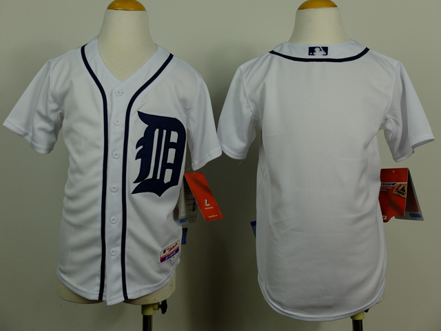 Youth Detroit Tigers Blank White MLB Jerseys->youth mlb jersey->Youth Jersey